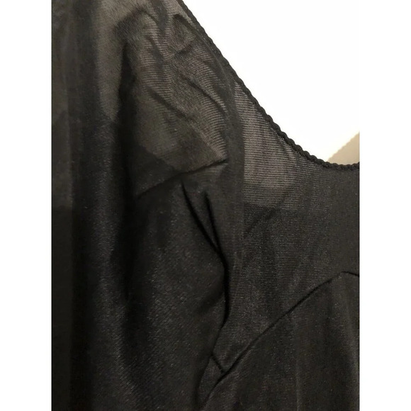 Vintage SEARS The Doesn’t Slip Nylon Black Full Slip Size 34 Average SHIPS FREE - Picture 4 of 6
